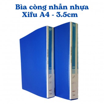 Bìa còng nhẫn nhựa Xifu A4 3,5cm 